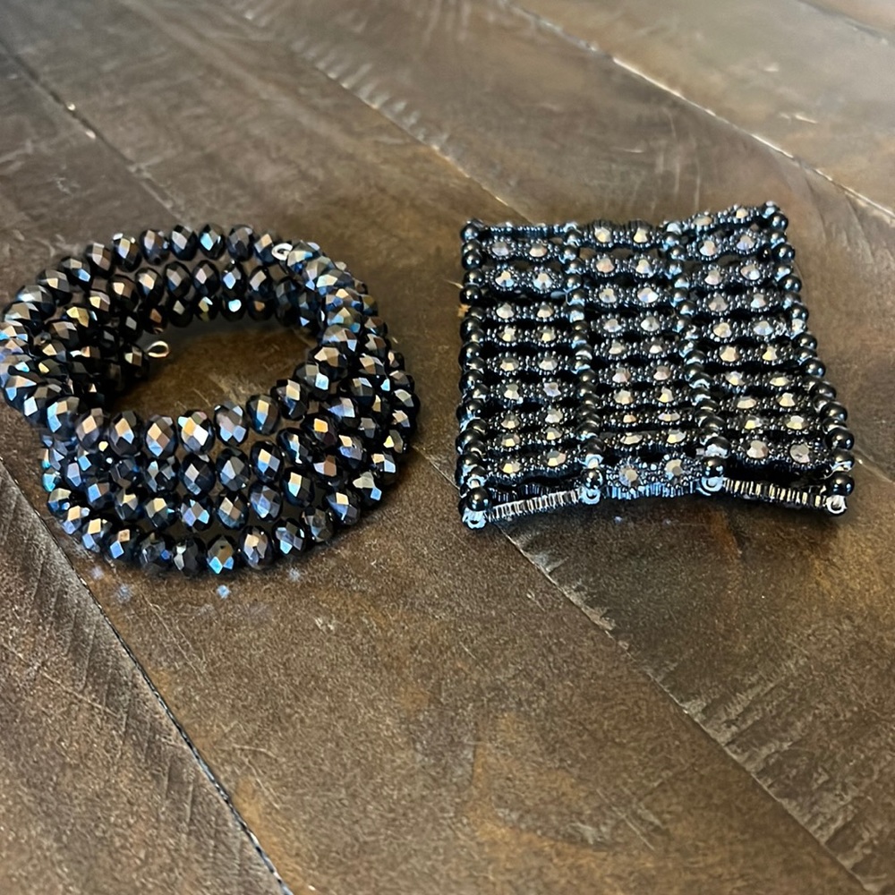 Two Gorgeous Sparkle Statement Bracelets One Pric… - image 1